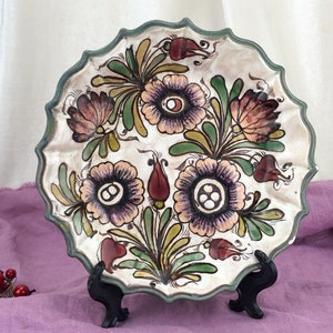 Antique hand painted plate from 20th century Europe