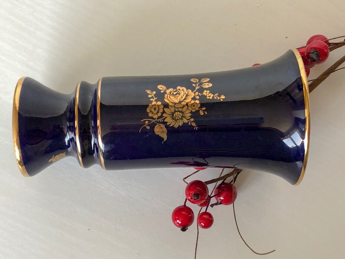 Made in Germany Vase Vintage Antique Item Cobalt Blue Home Etsy