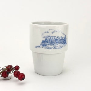 Bauscher weiden small vintage white ceramic vase &quot;Schloss Warnsdorf&quot;
