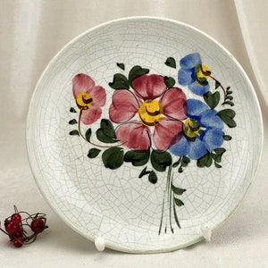 Retro antique plate from 20th century Germany with hand painted picture