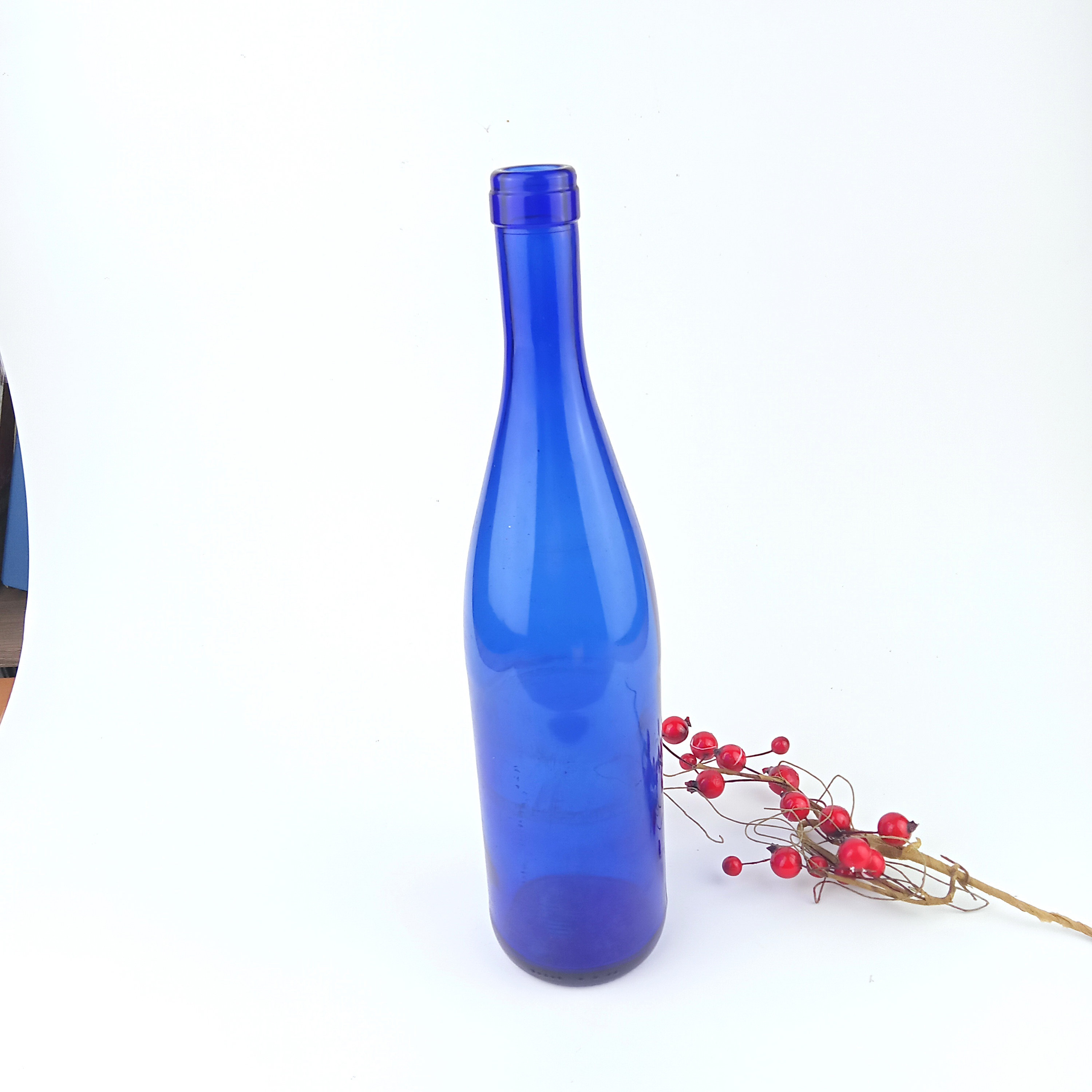 Vintage Cobalt Blue Wine Glass Bottle. Made in France - Etsy