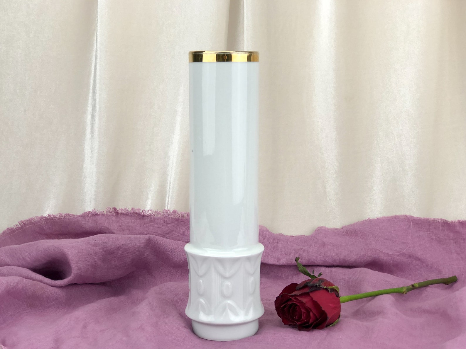 Bareuther antique white flower vase from Germany Etsy