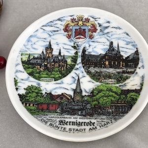 German city view porcelain plate