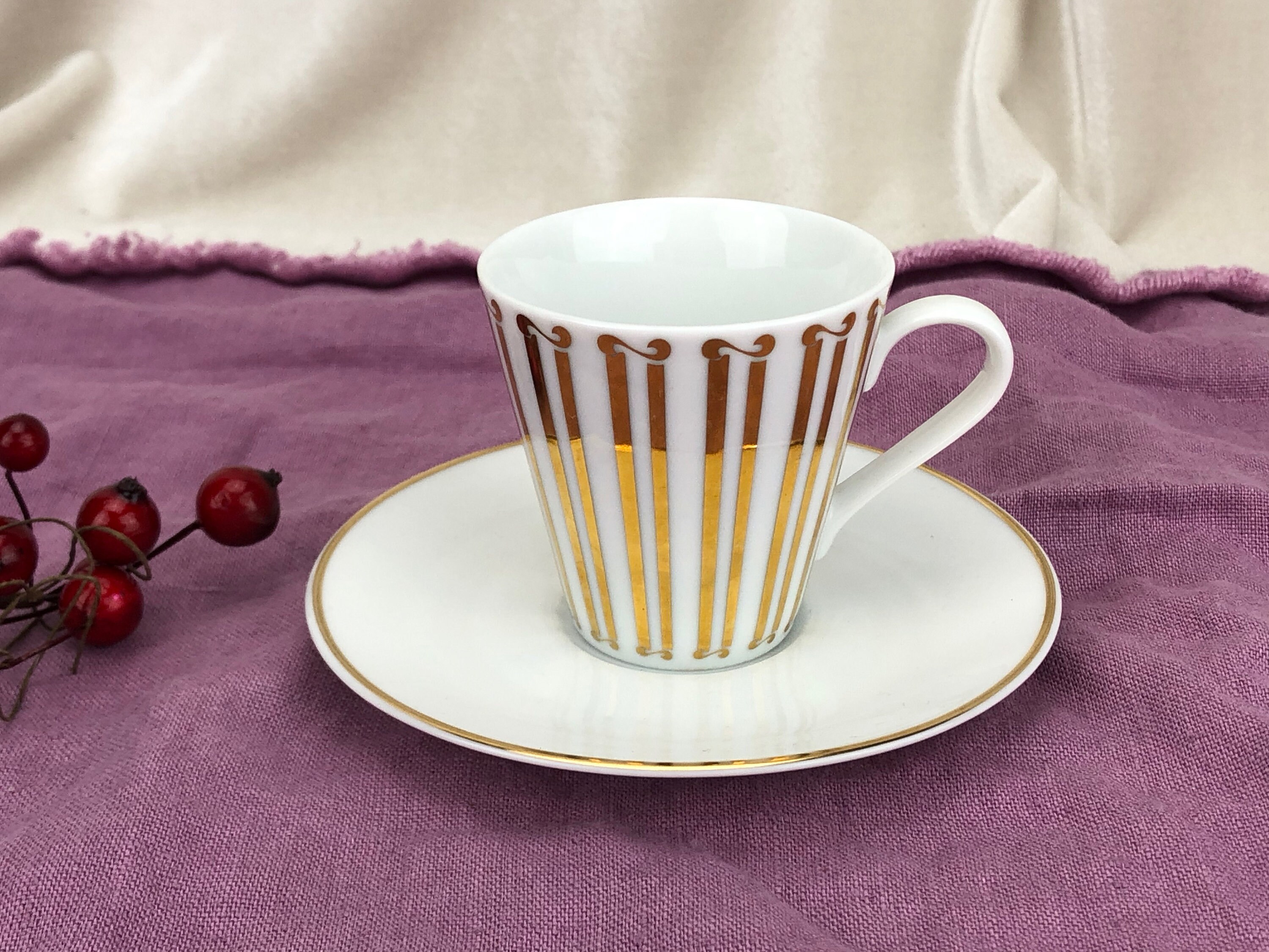 European Small Tea Cup With a Matching Plate by Living Etsy UK