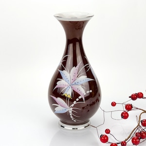 Vaso vintage de flores de porcelana feito na Alemanha do século XX