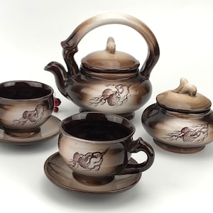 Vintage Ceramic hand painted small tea set