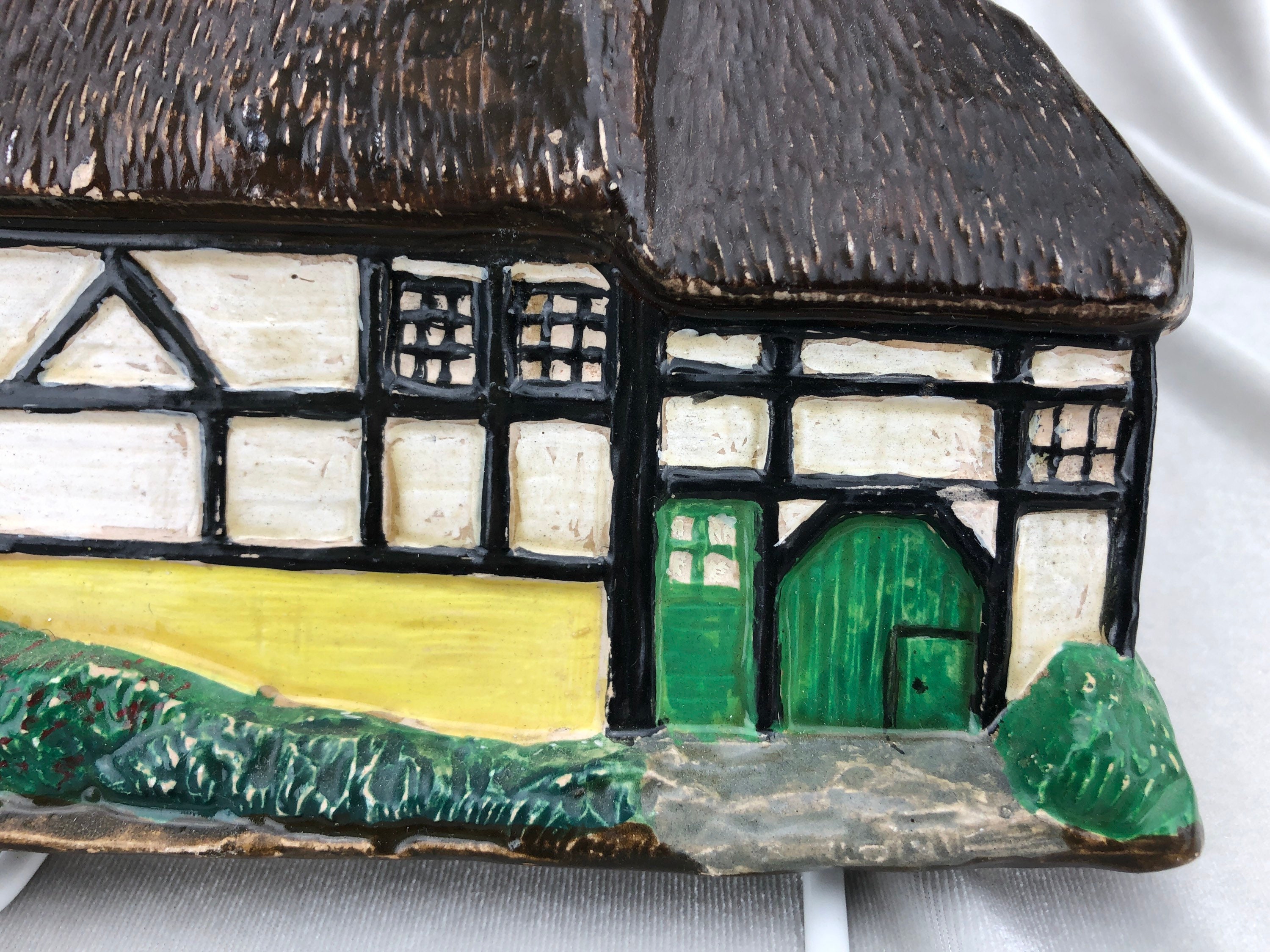 Ceramic house figurine from Europe Etsy