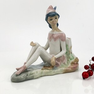 Statuina vintage con ballerina in porcellana fine, realizzata in Spagna da Casadas
