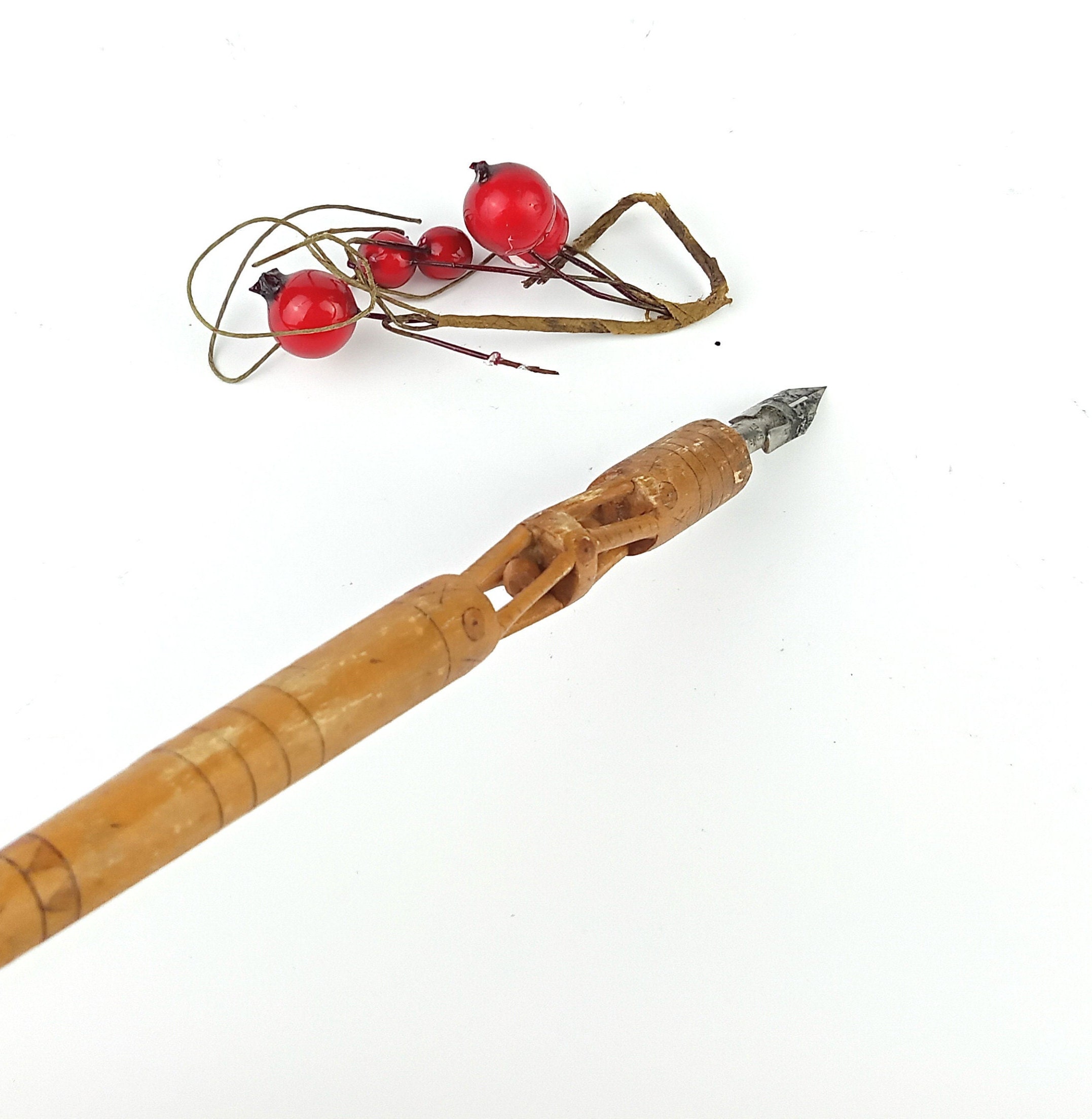 Vintage Fountain Pen With Wooden Handle. Handmade - Etsy