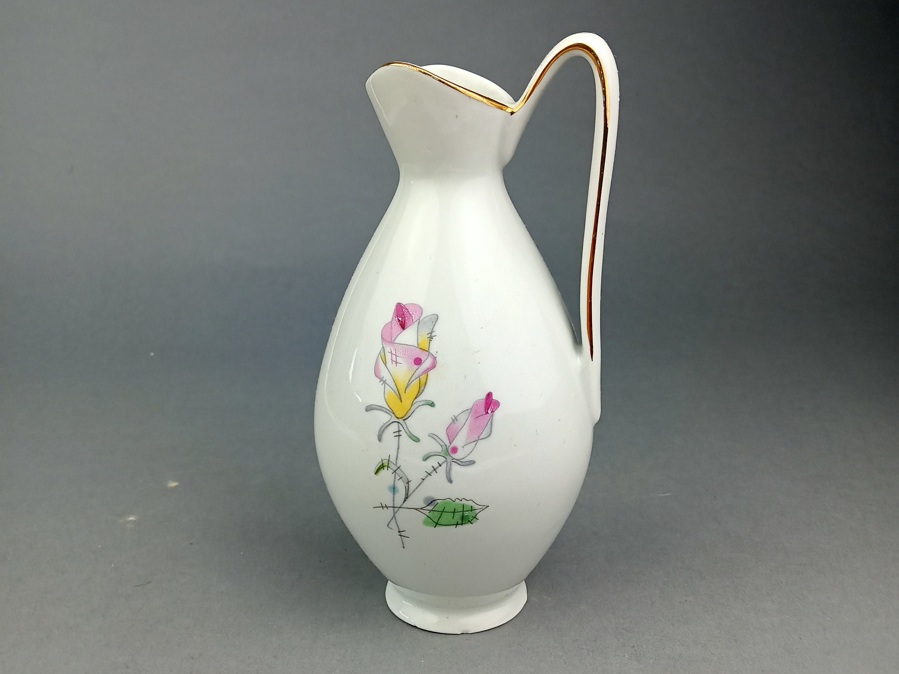 Vintage small white pitcher by Weisswasser from Germany 60s
