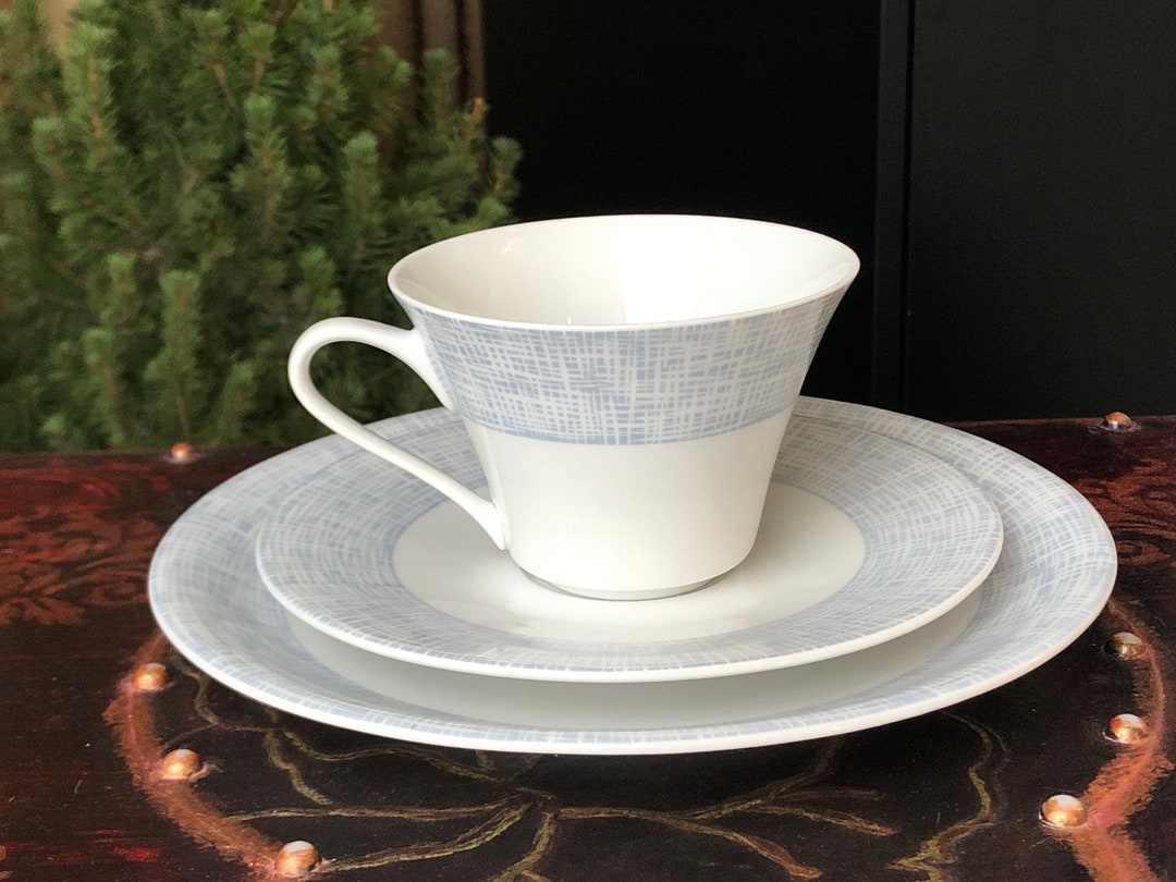 German Tea Cup and Plates From 20th Century Made by