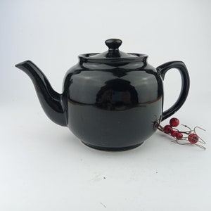 Black porcelain ceramic teapot
