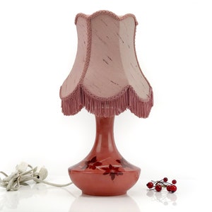Kaiser pink porcelain lamp with a shade, 20th century vintage