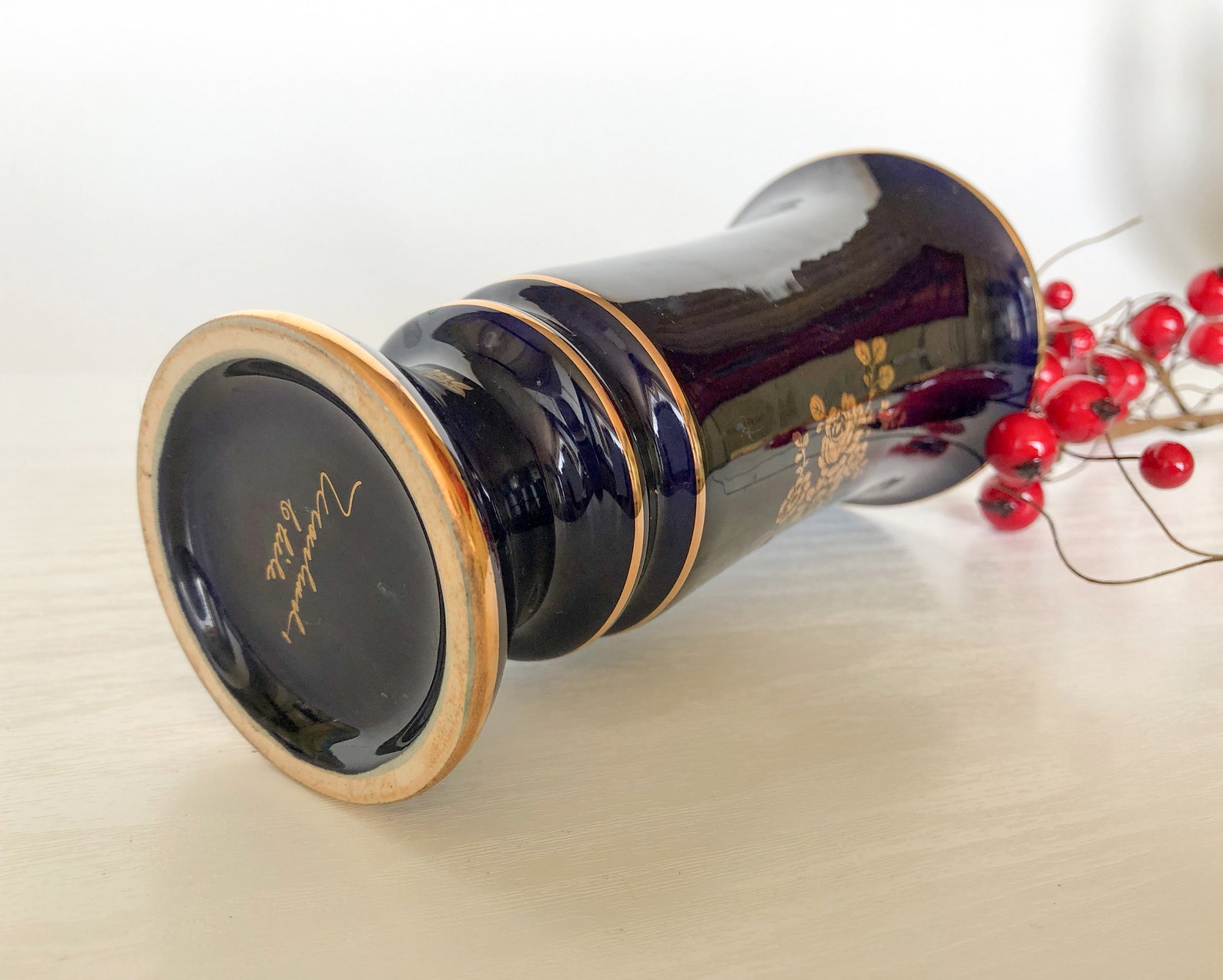 Made in Germany Vase Vintage Antique Item Cobalt Blue Home Etsy