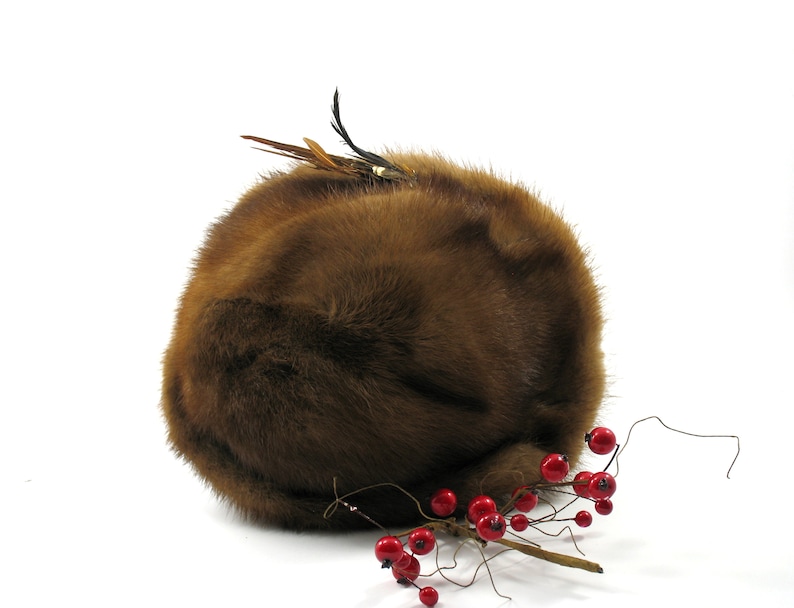 Mink antique fur hat from Europe