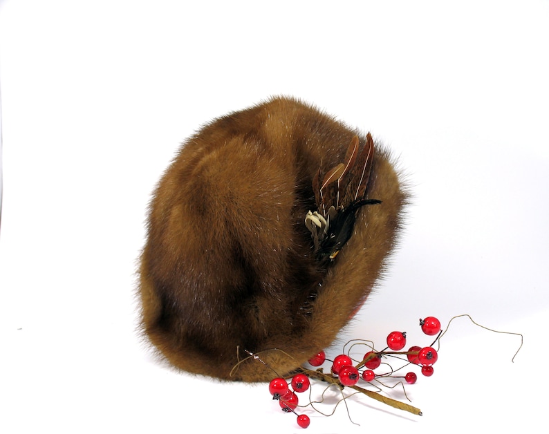 Mink antique fur hat from Europe