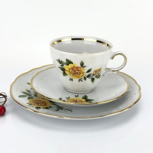 Bavaria Porzellan german vintage cup with plates