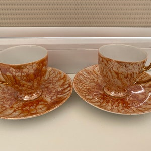 Set of two vintage porcelain coffee cups from Germany