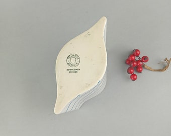 Hoganas Ceramic ヴィンテージ ホワイト セラミック花瓶。スウェーデン