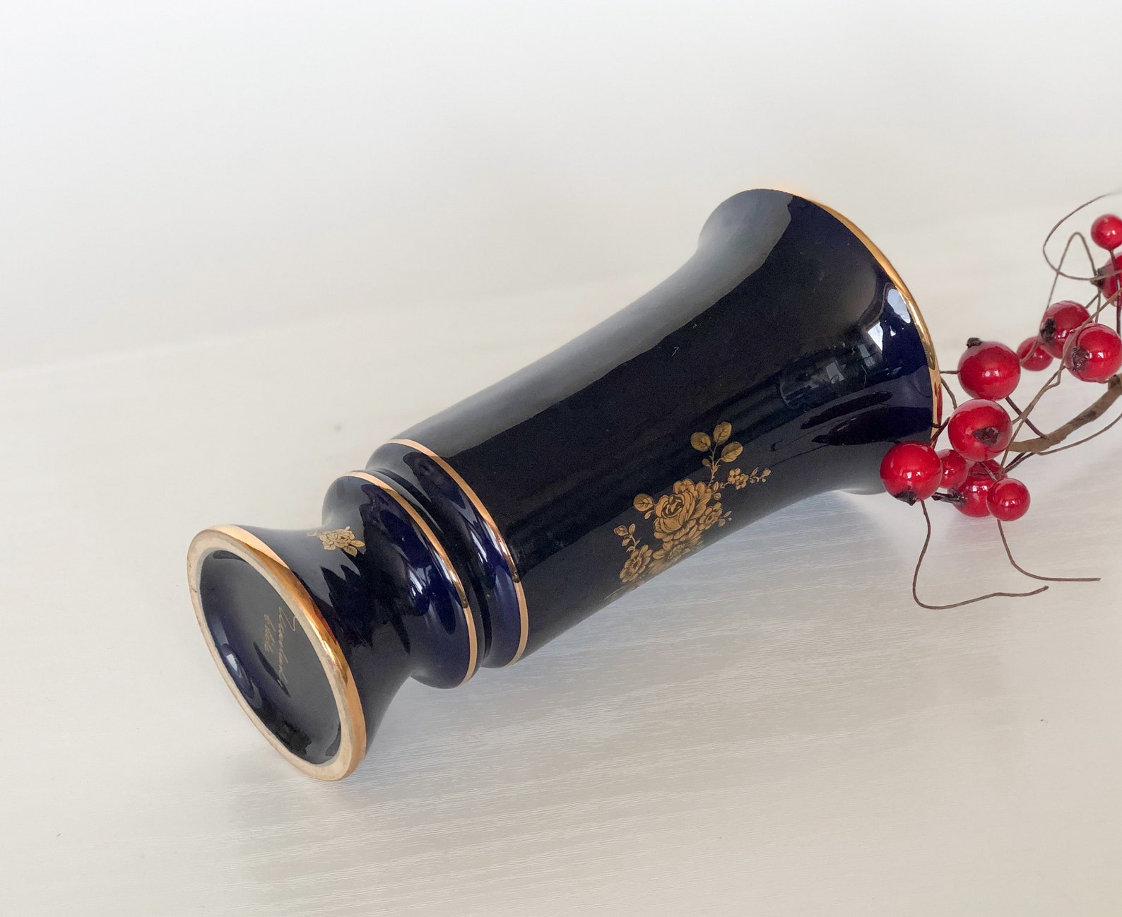 Made in Germany Vase Vintage Antique Item Cobalt Blue Home Etsy