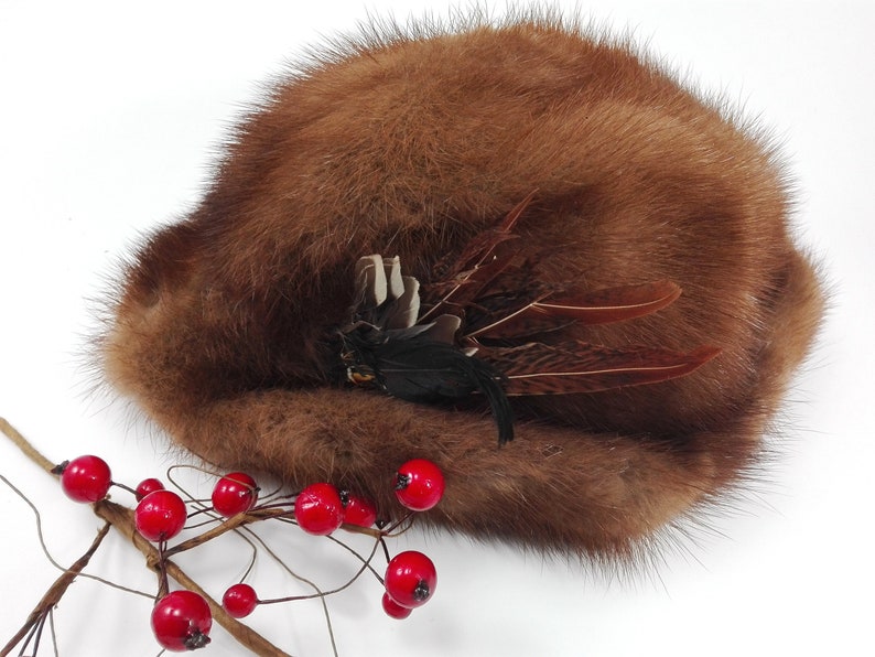 Mink antique fur hat from Europe