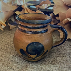Vintage ornamented brown jug from Germany