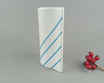 Hoganas Ceramic ヴィンテージ ホワイト セラミック花瓶。スウェーデン