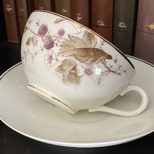 Antique porcelain tea cup and plate from Europe