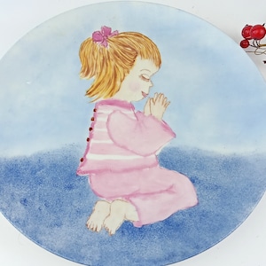 Vintage white porcelain plate with a pattern production Germany manufactory Fürstenberg