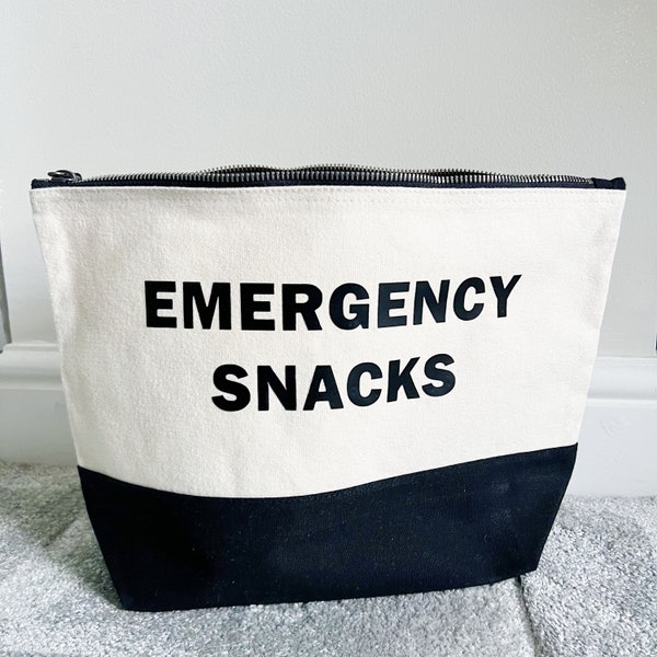 Emergency Snack Bag, Travel Accessories, Funny Mothers Day Present, Reusable Toiletry Bag, Car Accessories,