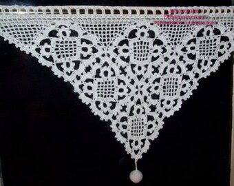 CROCHET curtain handmade french craft creation sylvette Raisonnier model Hummingbird