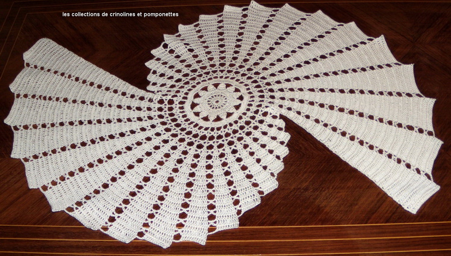 Napperon Crochet Main Artisanat Français Création Sylvette Raisonnier Ecru 52 cm X 40