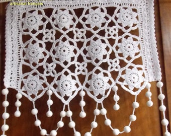 BRISE BISE HAND CROCHET Artesanía francesa Sylvette Raisonnier modelo estrella con cuentas pequeñas