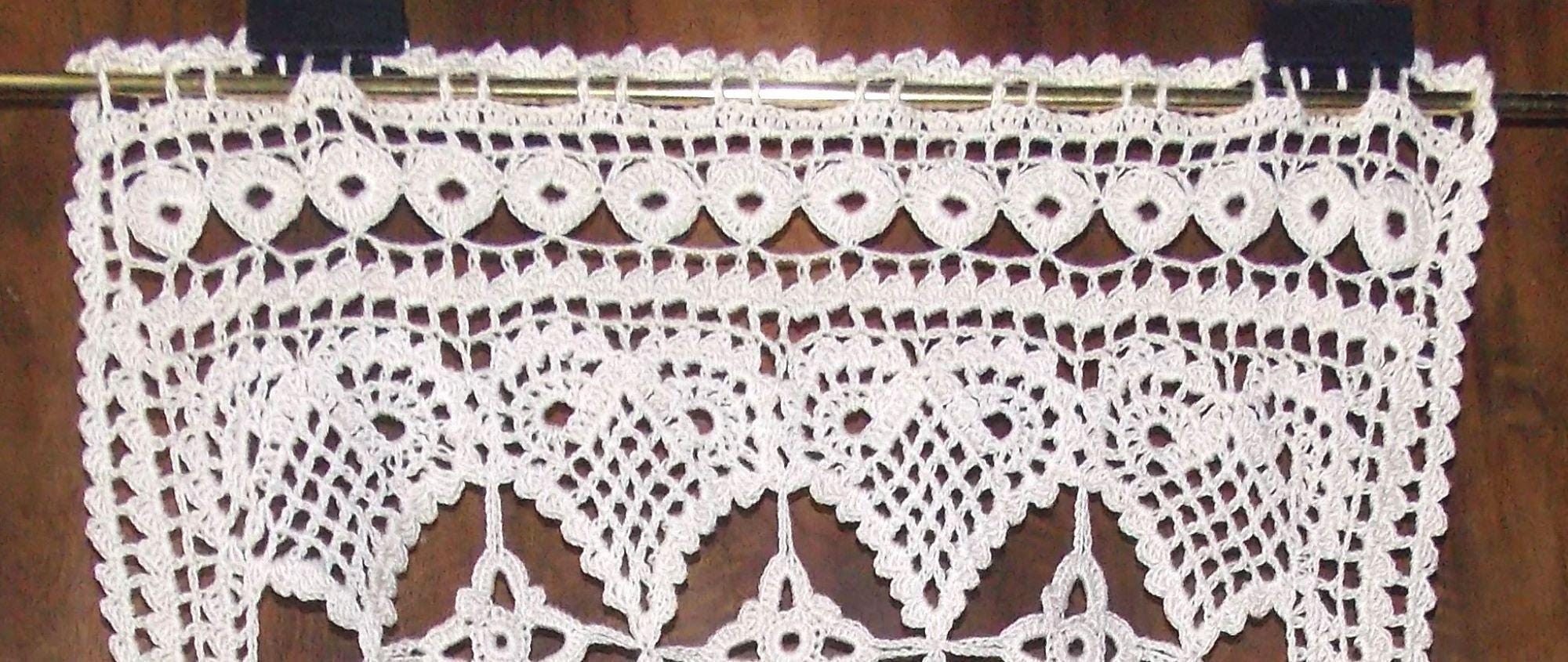 Brise-Bise Crochet Main Sur Mesure - Motif Chouettes - Artisanat Français Création Sylvette Raisonnier