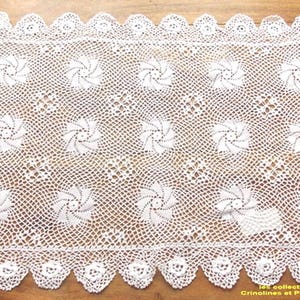 MANTEL INDIVIDUAL DE CROCHET ARTÍSTICO hecho a mano hilo fino rectangular 30x45