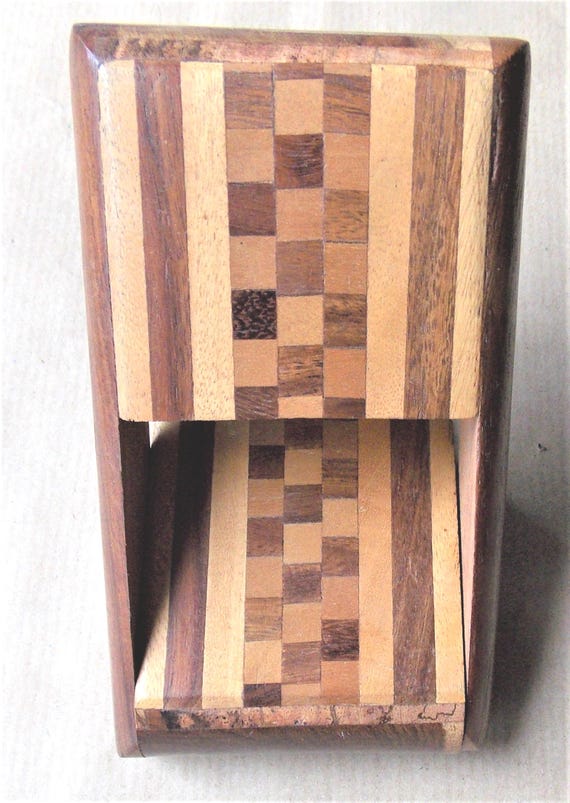 BOITE A CIGARETTES en marqueterie travail artisanal sur bois pice unique -  Etsy France