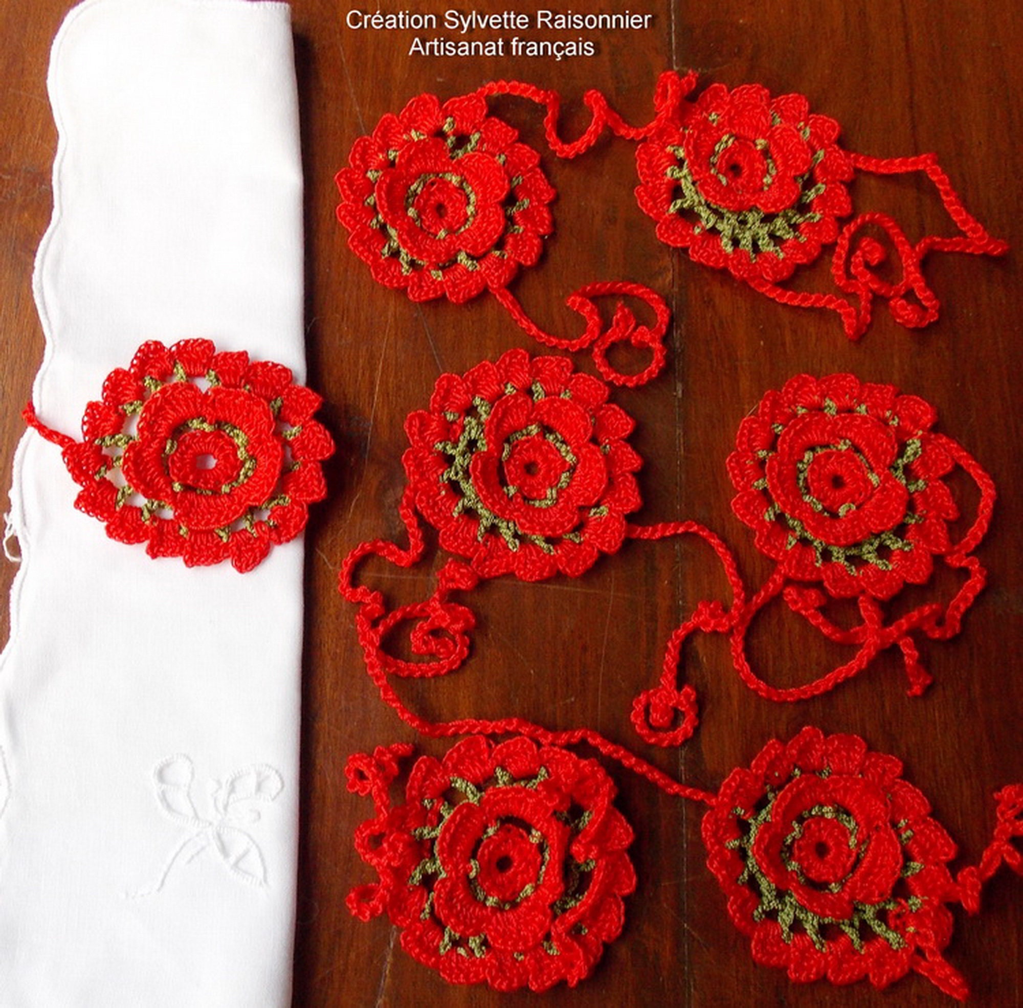 Ronds de Serviettes Crochetés Main Artisanat Français Lot de 6