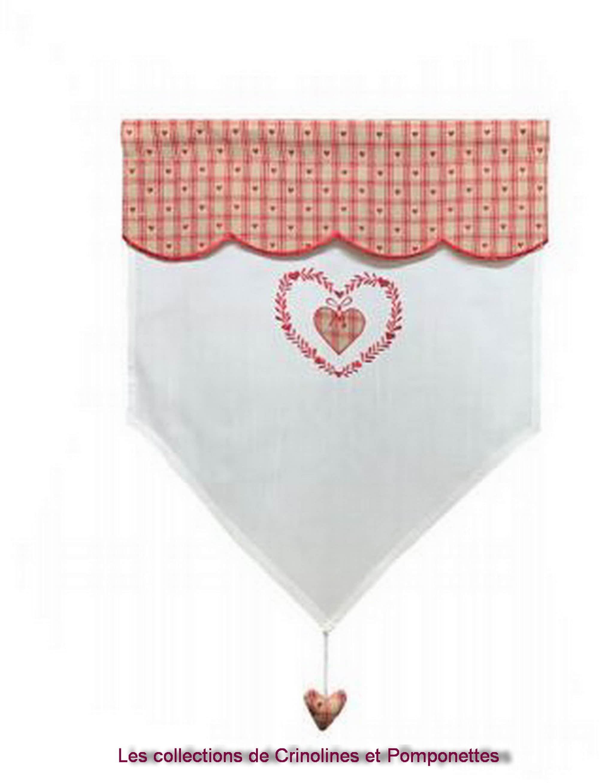 Brise Bise Brodé Coeur Rouge 45xmx60