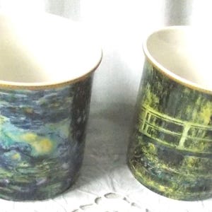 Juego de 2 tazas de té de cerámica CLAUDE MONNET en caja de regalo