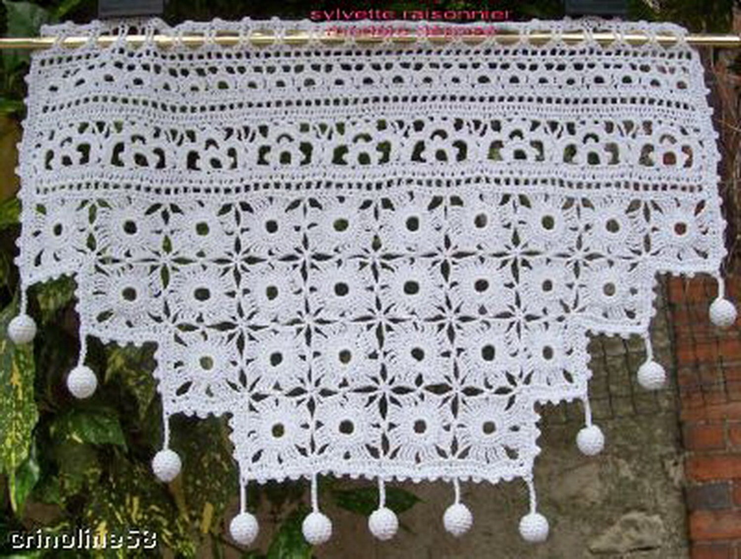 Brise Bise Crochet Main Artisanat Français Création Sylvette Raisonnier Mosaique sur Mesures