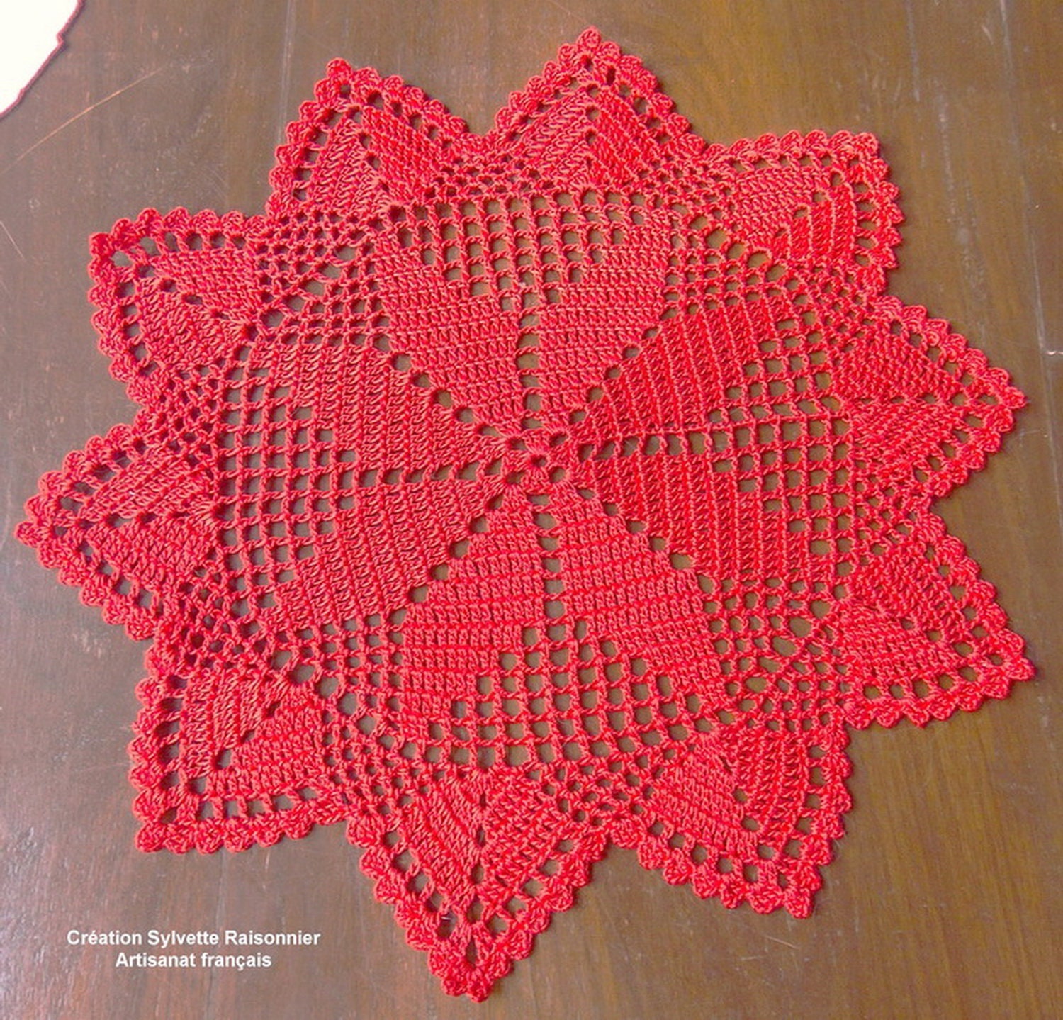 Napperons Crochet Main Creation Sylvette Raisonnier Artisanat Francais