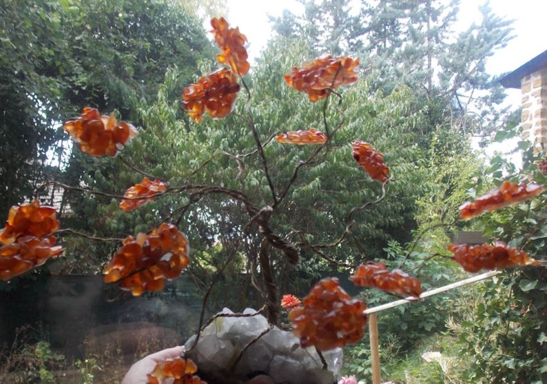 BONSAI ARBRE of LIFE in semi-precious cornaline stone