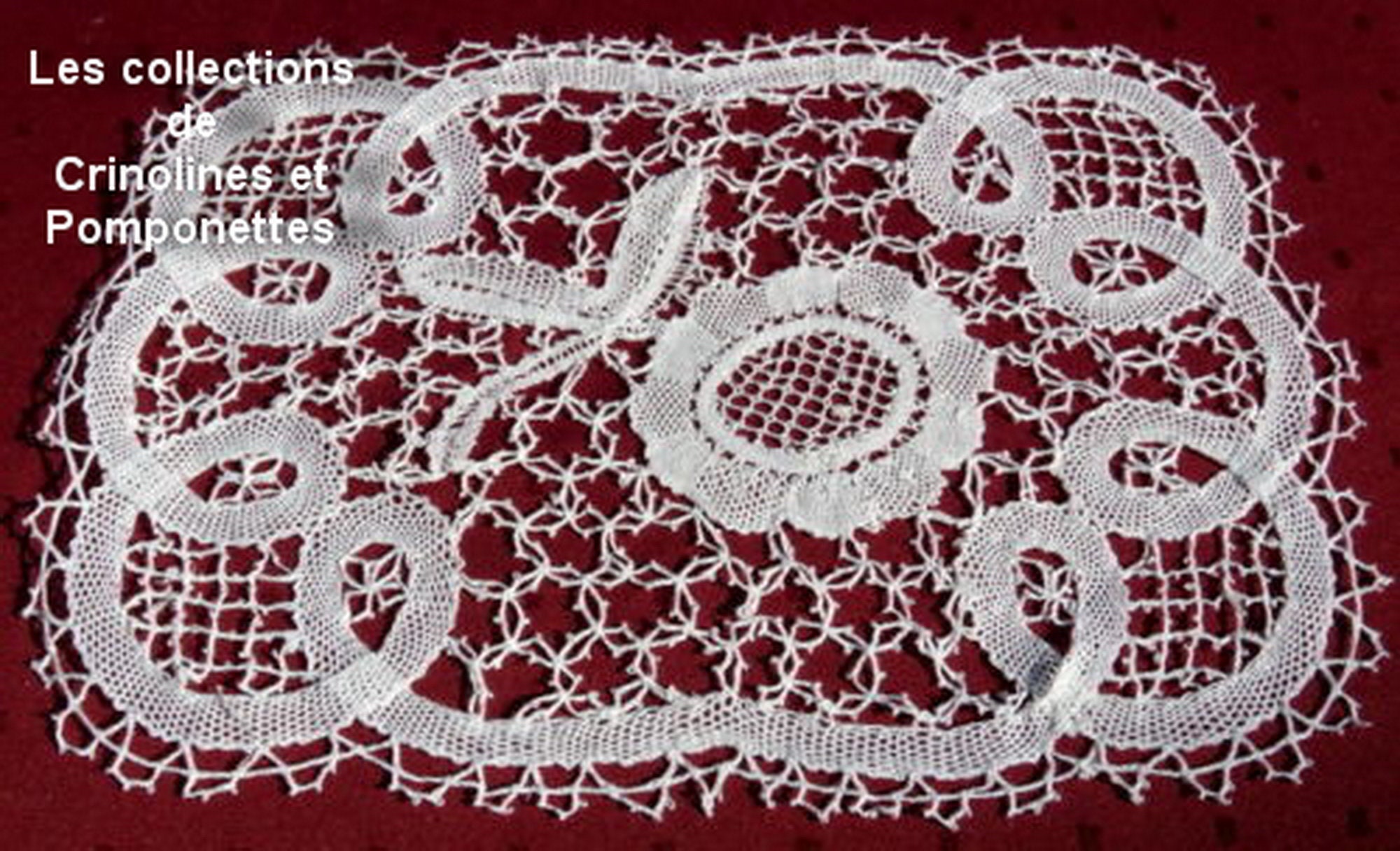 Napperon Dentelle Bruges Aux Fuseaux Rectangulaire Blanc 23x34