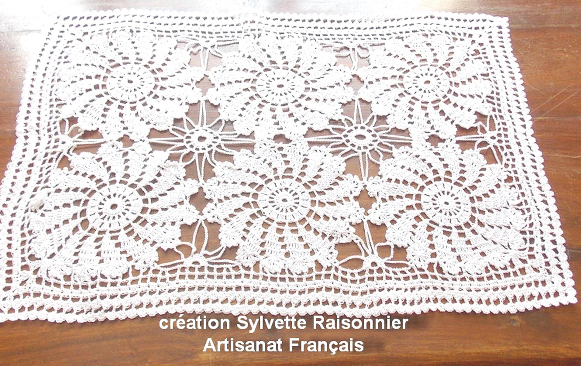 Hand-crocheted Doily, French Craftsmanship, Sylvette Creation