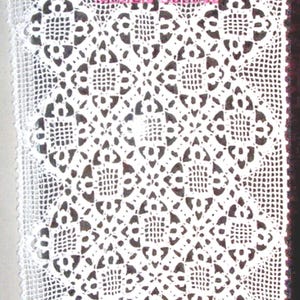 Cortina/brise de ganchillo hecha a mano, artesanía francesa, diseño Sylvette Raisonnier, modelo Belle imagen 1