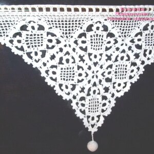 Cortina/brise de ganchillo hecha a mano, artesanía francesa, diseño Sylvette Raisonnier, modelo Belle imagen 2