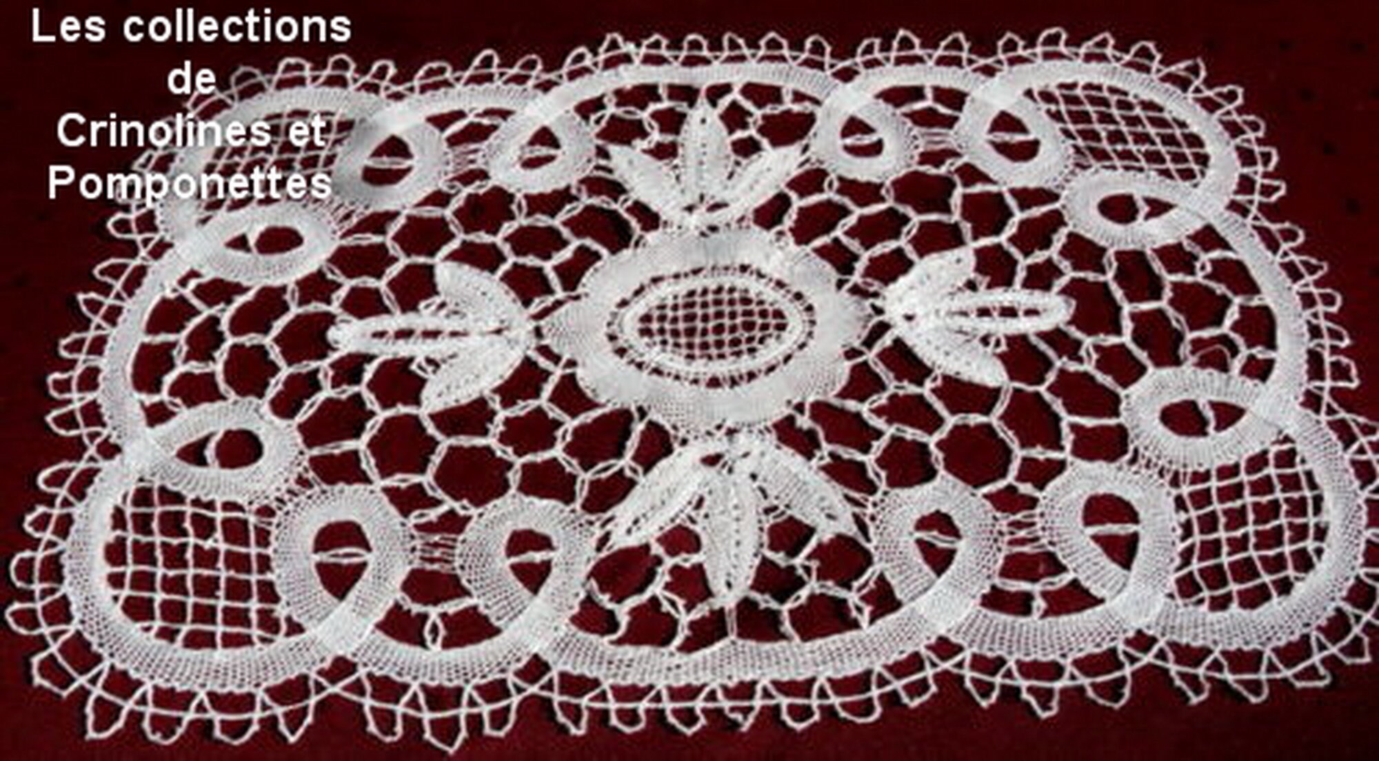 Napperon Dentelle Bruges Aux Fuseaux Rectangulaire Blanc 28x42