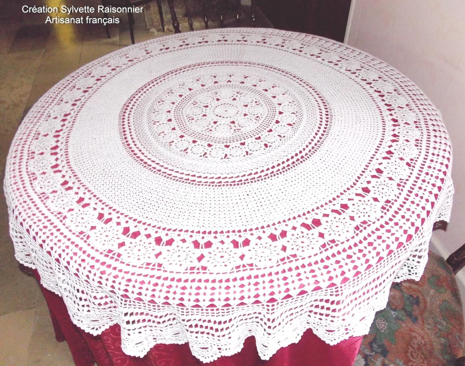 Napperon Rectangulaire Crocheté Main – Chouette Sylvette – Artisanat Français