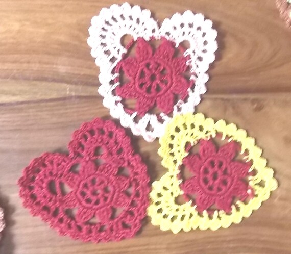 Napperons Crochet Main - Lot De 12 - Création Sylvette Raisonnier - Artisanat Français - Neuf