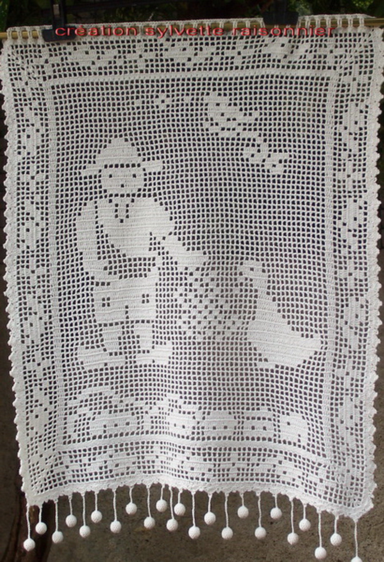 Brisebise Rideau Crochet Main Artisanat Français Création Sylvette Raisonnier Modèle Blaise